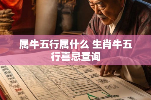属牛五行属什么 生肖牛五行喜忌查询