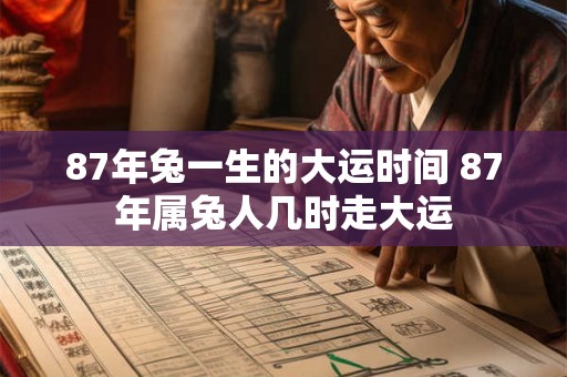 87年兔一生的大运时间 87年属兔人几时走大运 87年兔一生的大运时间 87年属兔人几时走大运