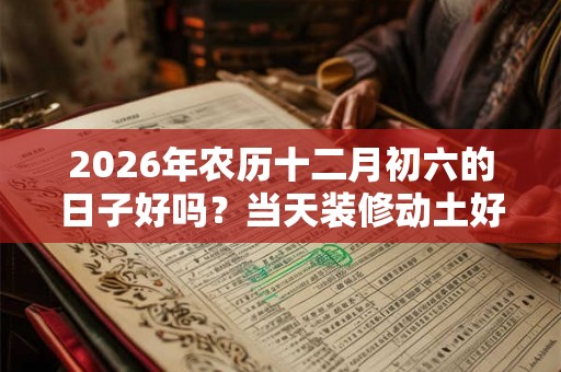 2026年农历十二月初六的日子好吗？当天装修动土好不好？