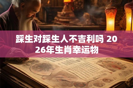 踩生对踩生人不吉利吗 2026年生肖幸运物