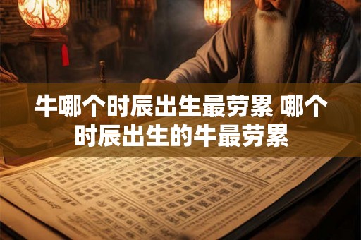 牛哪个时辰出生最劳累 哪个时辰出生的牛最劳累