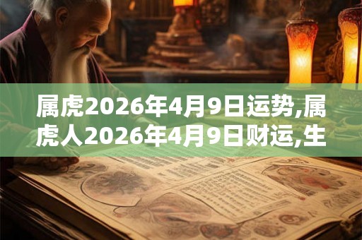 属虎2026年4月9日运势,属虎人2026年4月9日财运,生肖虎2026年4月9日运势