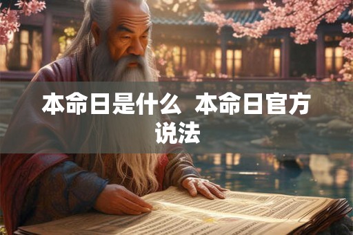 本命日是什么 本命日官方说法 本命日是什么 本命日官方说法