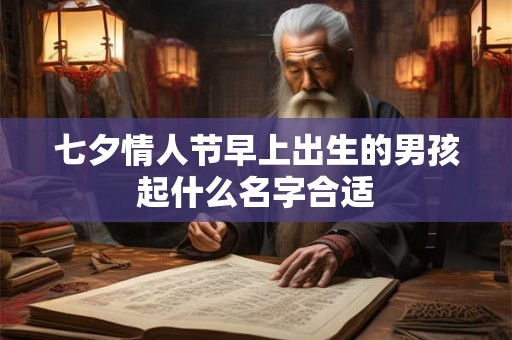七夕情人节早上出生的男孩起什么名字合适