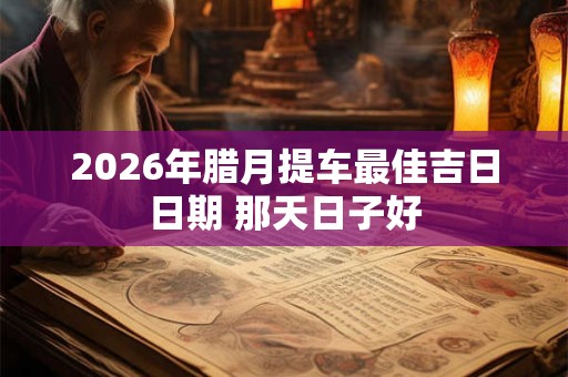 2026年腊月提车最佳吉日日期 那天日子好