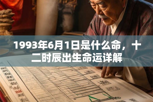 1993年6月1日是什么命,十二时辰出生命运详解 1993年6月1日是什么命,十二时辰出生命运详解