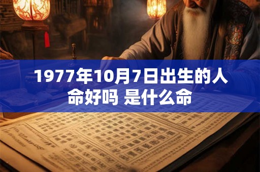 1977年10月7日出生的人命好吗 是什么命