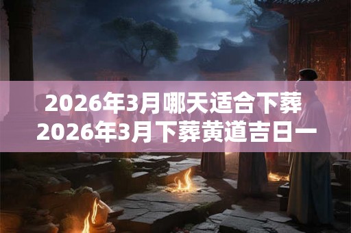 2026年3月哪天适合下葬 2026年3月下葬黄道吉日一览 2026年3月哪天适合下葬 2026年3月下葬黄道吉日一览