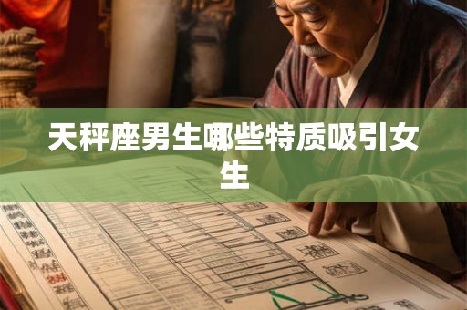天秤座男生哪些特质吸引女生
