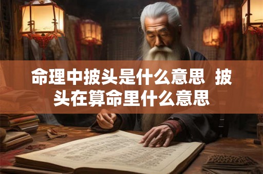 命理中披头是什么意思  披头在算命里什么意思