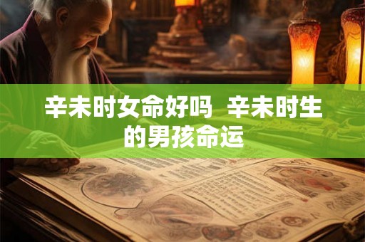 辛未时女命好吗  辛未时生的男孩命运