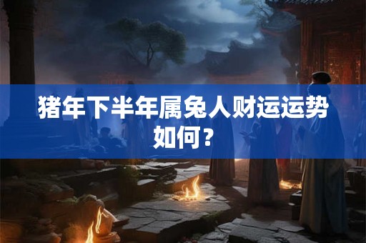 猪年下半年属兔人财运运势如何？