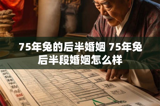 75年兔的后半婚姻 75年兔后半段婚姻怎么样