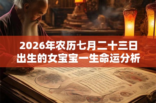 2026年农历七月二十三日出生的女宝宝一生命运分析 2026年农历七月二十三日出生的女宝宝一生命运分析
