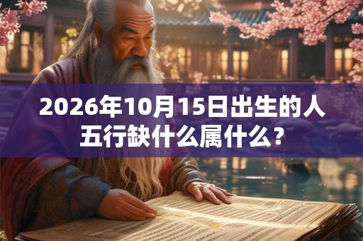 2026年10月15日出生的人五行缺什么属什么？