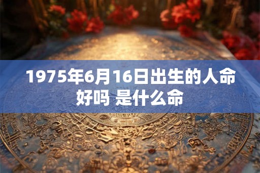 1975年6月16日出生的人命好吗 是什么命