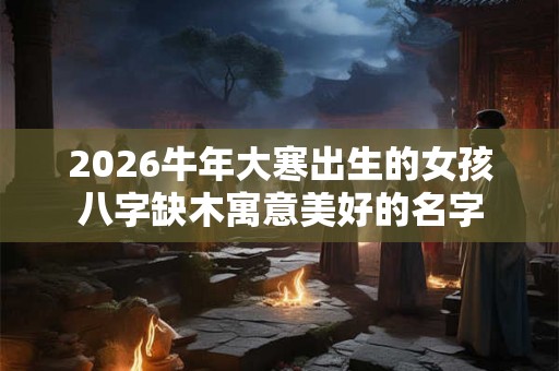 2026牛年大寒出生的女孩八字缺木寓意美好的名字