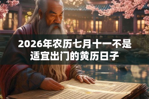 2026年农历七月十一不是适宜出门的黄历日子
