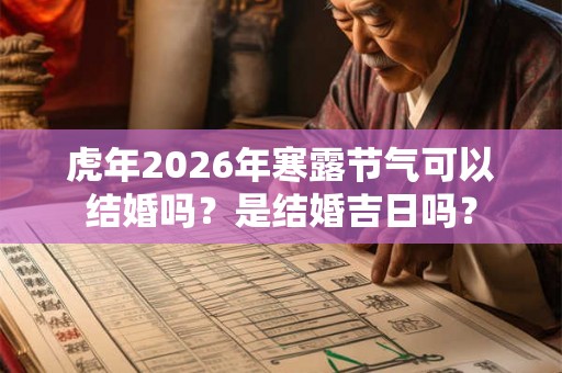 虎年2026年寒露节气可以结婚吗？是结婚吉日吗？