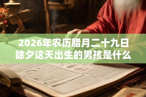 2026年农历腊月二十九日除夕这天出生的男孩是什么命? 2026年农历腊月二十九日除夕这天出生的男孩是什么命?