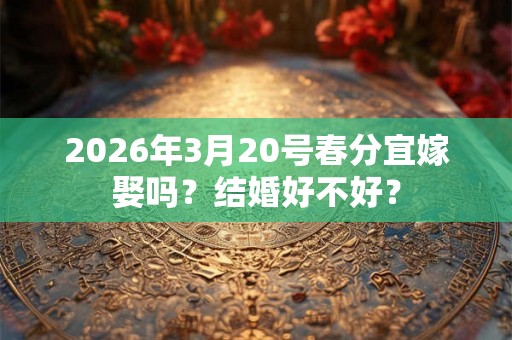 2026年3月20号春分宜嫁娶吗?结婚好不好? 2026年3月20号春分宜嫁娶吗?结婚好不好?