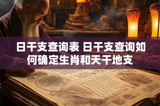 日干支查询表 日干支查询如何确定生肖和天干地支