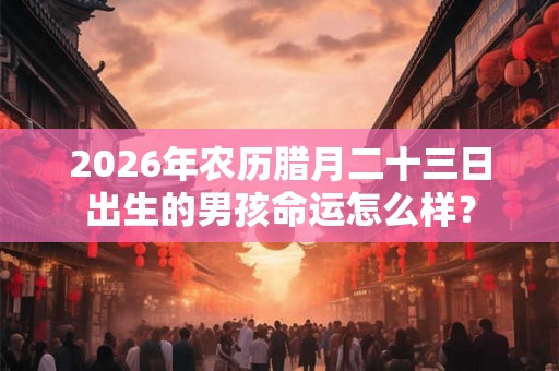 2026年农历腊月二十三日出生的男孩命运怎么样? 2026年农历腊月二十三日出生的男孩命运怎么样?