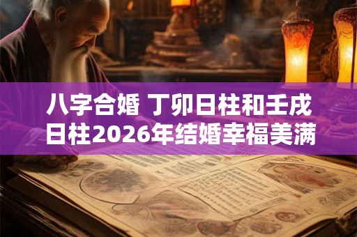 八字合婚 丁卯日柱和壬戌日柱2026年结婚幸福美满
