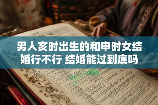 男人亥时出生的和申时女结婚行不行 结婚能过到底吗