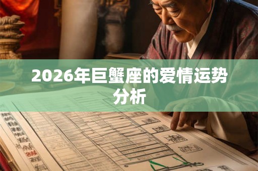 2026年巨蟹座的爱情运势分析 2026年巨蟹座的爱情运势分析