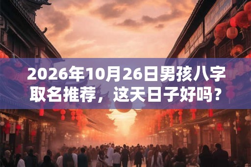 2026年10月26日男孩八字取名推荐，这天日子好吗？