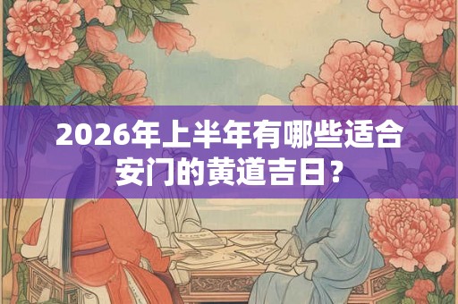2026年上半年有哪些适合安门的黄道吉日？
