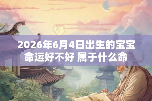2026年6月4日出生的宝宝命运好不好 属于什么命