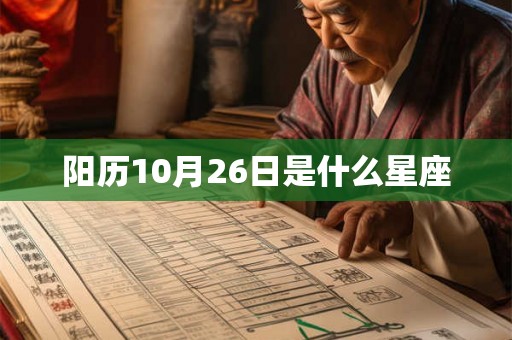 阳历10月26日是什么星座
