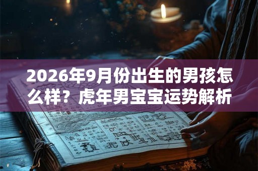 2026年9月份出生的男孩怎么样？虎年男宝宝运势解析