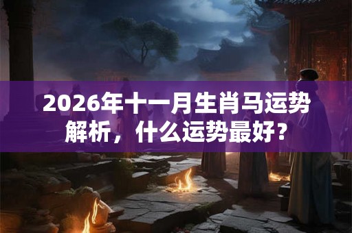 2026年十一月生肖马运势解析，什么运势最好？