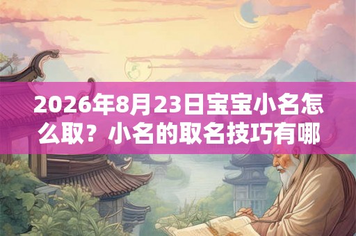 2026年8月23日宝宝小名怎么取？小名的取名技巧有哪些？