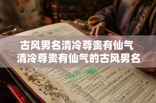古风男名清冷尊贵有仙气 清冷尊贵有仙气的古风男名