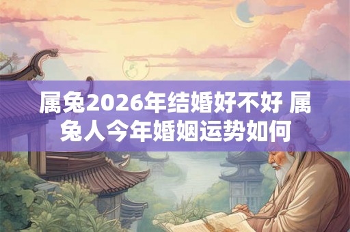 属兔2026年结婚好不好 属兔人今年婚姻运势如何