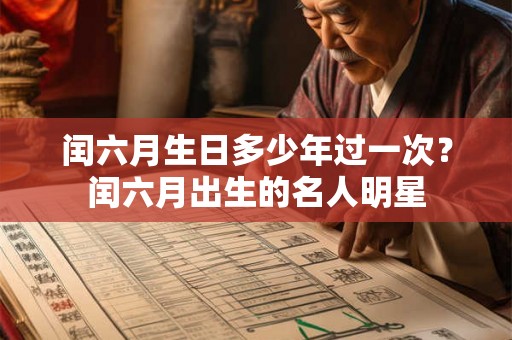 闰六月生日多少年过一次？闰六月出生的名人明星