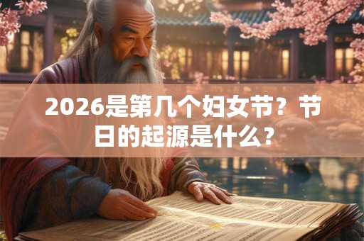 2026是第几个妇女节？节日的起源是什么？