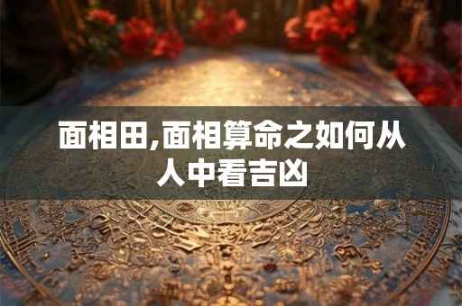 面相田,面相算命之如何从人中看吉凶