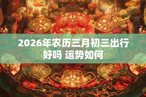 2026年农历三月初三出行好吗 运势如何