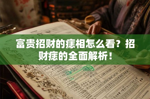 富贵招财的痣相怎么看？招财痣的全面解析！