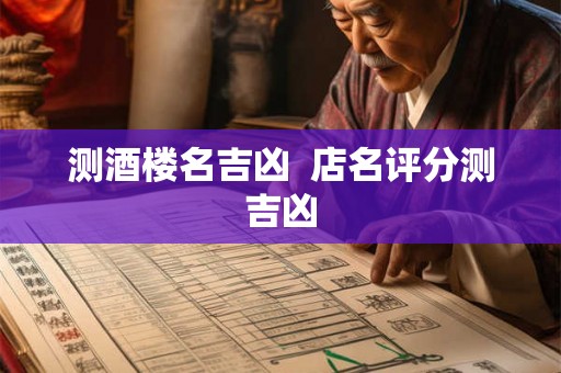 测酒楼名吉凶 店名评分测吉凶 测酒楼名吉凶 店名评分测吉凶