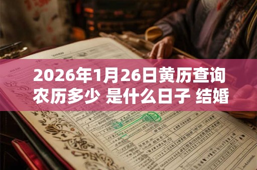 2026年1月26日黄历查询 农历多少 是什么日子 结婚吉时