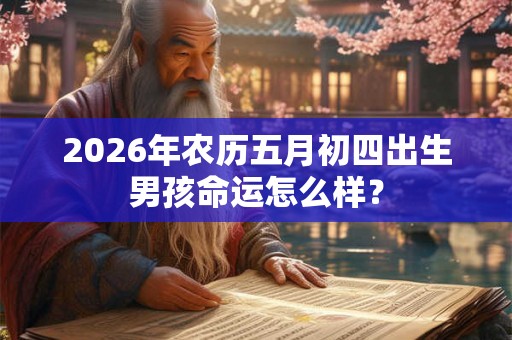 2026年农历五月初四出生男孩命运怎么样？