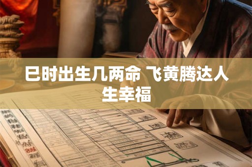 巳时出生几两命 飞黄腾达人生幸福 巳时出生几两命 飞黄腾达人生幸福