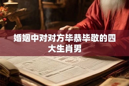 婚姻中对对方毕恭毕敬的四大生肖男 婚姻中对对方毕恭毕敬的四大生肖男