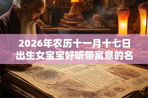 2026年农历十一月十七日出生女宝宝好听带寓意的名字推荐 2026年农历十一月十七日出生女宝宝好听带寓意的名字推荐